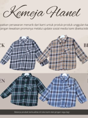 Cuplikan layar 2026-06-08 191937 FLANEL SHIRT || Kemeja Flanel Lengan Panjang || Bayi & Anak || by Akka Kids