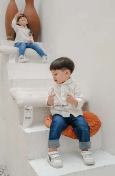 BASIC SHIRT - kemeja polos basic cowok dan cewek || by Akka Kids