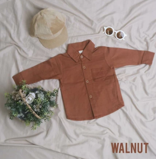 BASIC SHIRT - kemeja polos basic cowok dan cewek || by Akka Kids