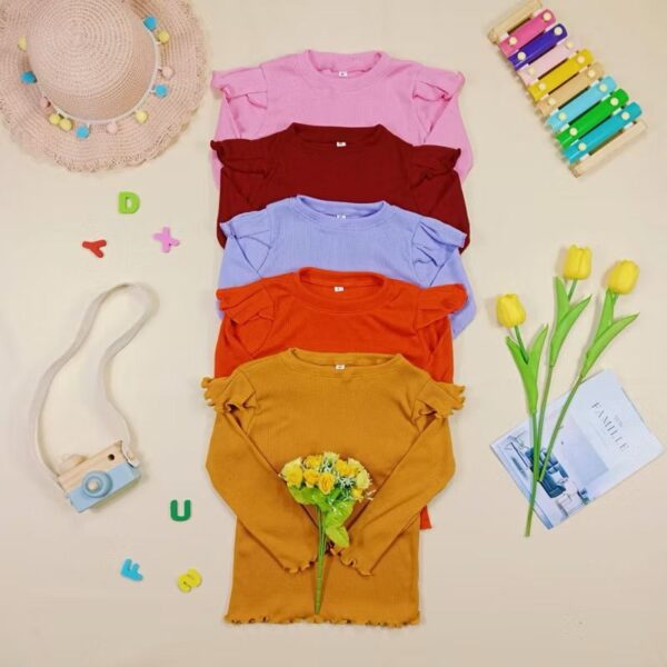 Kayla ruffle tee | Atasan anak perempuan | Baju anak perempuan | akka kids