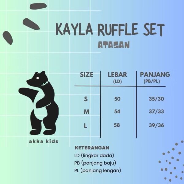 Kayla ruffle tee | Atasan anak perempuan | Baju anak perempuan | akka kids