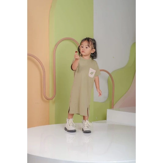 DREAM DRESS || Baju dress lengan pendek untuk anak || Motif logo planet/luar angkasa || By Akka Kids