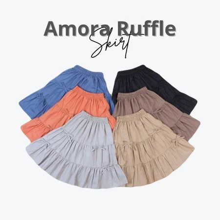 Amora Ruffle Skirt | Rok ruffle anak | rok panjang anak | midi skirt anak